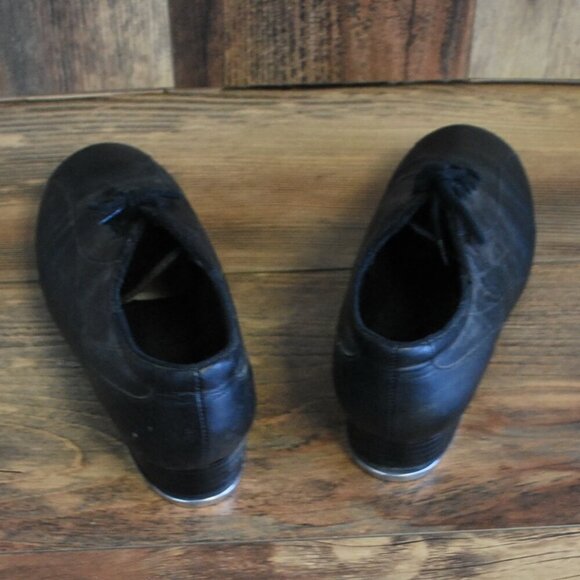 Leo's Ultratone Solid Black Women's Tap Shoes 8.5 - Picture 4 of 4